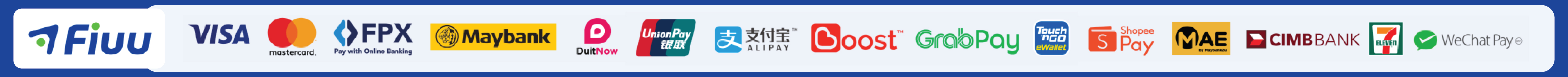 Accepted payment methods